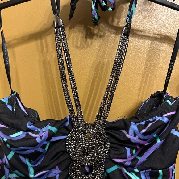 NWOT Rampage Beaded Halter Top - Picture 4 of 9